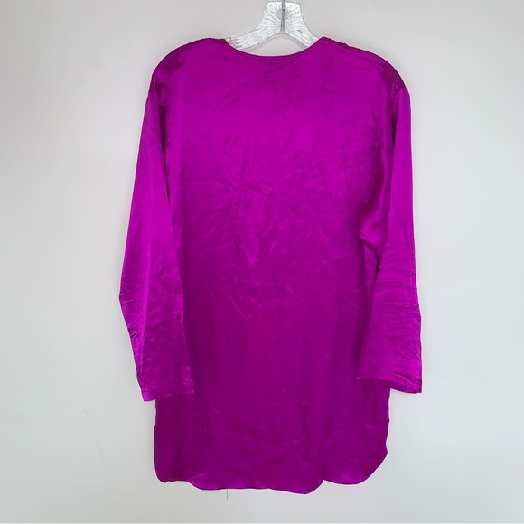 Vintage Victoria's Secret Gold Label Pajama Silk Button Up Shirt S - Picture 2 of 7